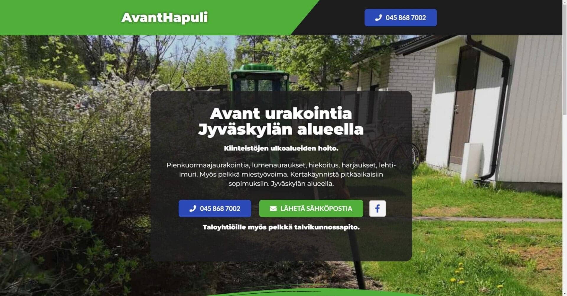 AvantHapuli verkkosivu